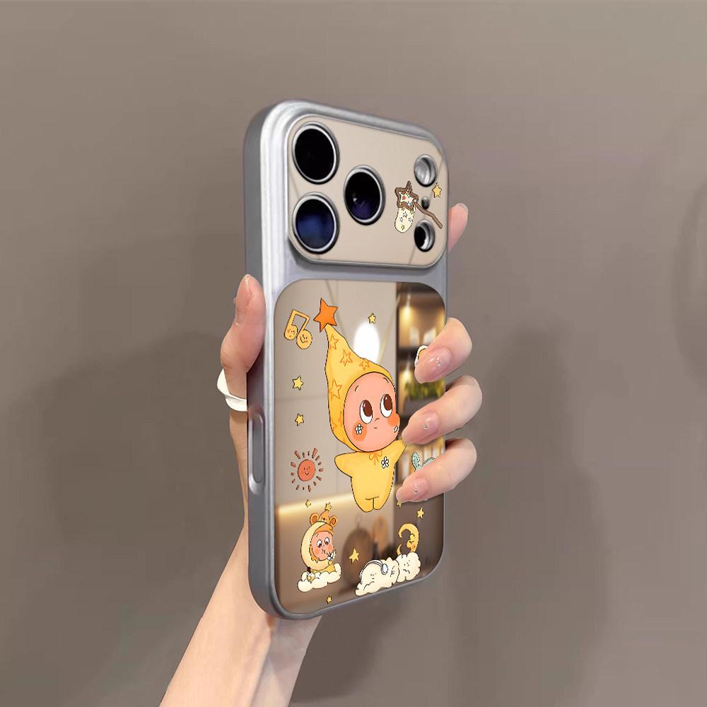 Cartoon Horse Rider Apple 17 Pro Max & iPhone 16 Pro/16 Plus Mirror Case iPhone 13