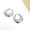 18K Gold Crescent Hoop Stainless Steel Ear Cuffs