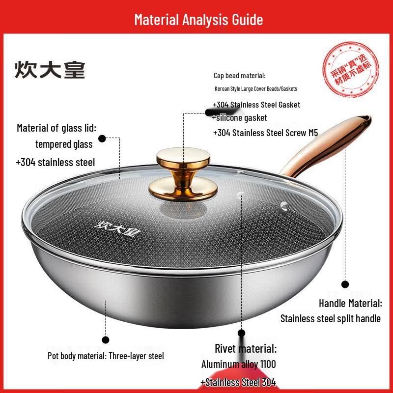 COOKER KING 30 см Антипригарная Вок из Нержавеющей Стали