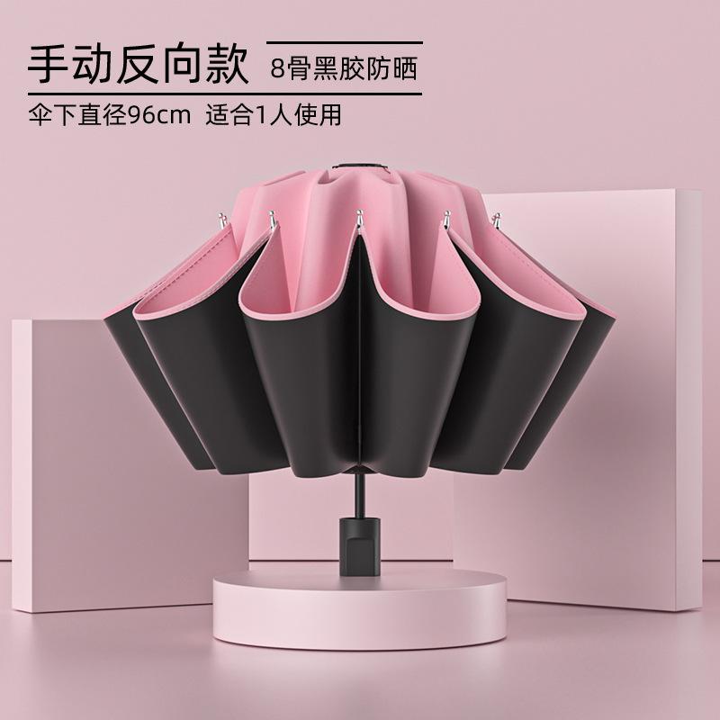 Automatic Umbrella Large Weather and Rain Parasol Women's Thickened and Enlarged Folding Umbrella Sun Protection UV Protection Sun Umbrella
