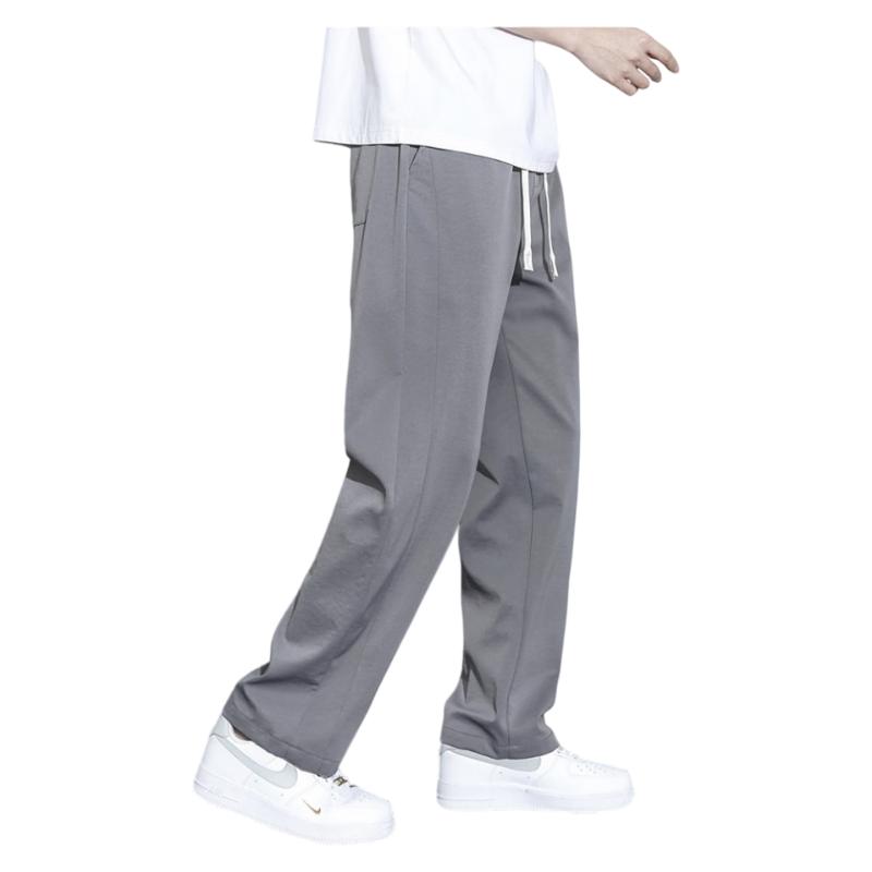 PLAYBOY Casual Pants for Men, Spring And Summer Trousers, Loose Straight-Leg Wide-Leg Trendy Sports Pants