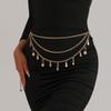 ins retro style lion head pendant waist chain multi-layer metal body chain versatile skirt trouser chain
