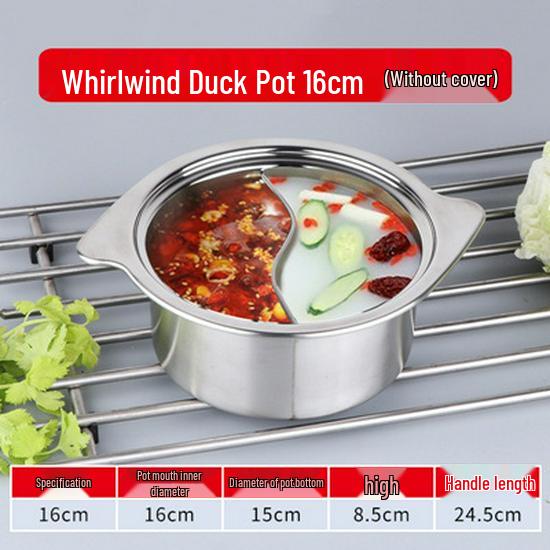 Stainless Steel Single-Serve Mini Hot Pot with Induction Compatibility and Extra Thick Design for One Person