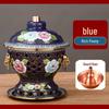 Qīwēi Mini Copper Enamel Hot Pot with Alcohol Stove