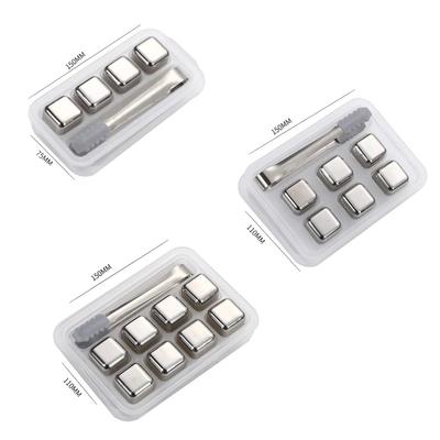 304 Stainless Steel Ice Cubes Reusable Frozen Ice Cubes Beer Chilled Whiskey Bar Specific Metal Ice Cubes Frozen Ice Cube Mold