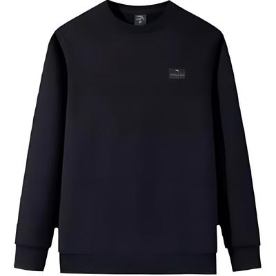 Anta Training Series Sports Casual Simple Solid Color Round Neck Pullover Fleece Sweatshirt Men Sweatshirt Black 152447729N-3