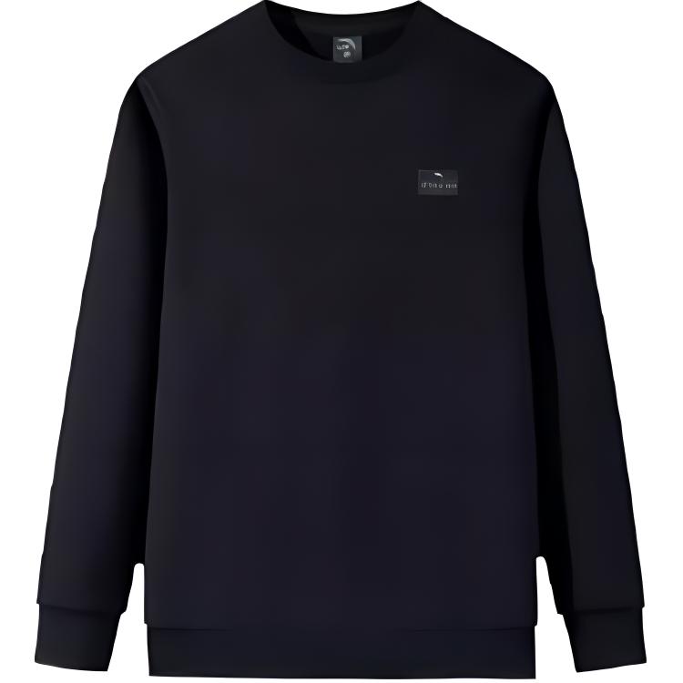 

Anta Training Series Sports Casual Simple Solid Color Round Neck Pullover Fleece Sweatshirt Men Sweatshirt Black 152447729N-3 L