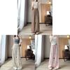 Womens Summer Loose Wideleg Pants With Tyedye Print And Pocket For Casual Office Wear