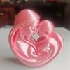 Mini Size Ornament 3D Printed Matte Texture Figure Abstract Maternal Love Heart Sculpture