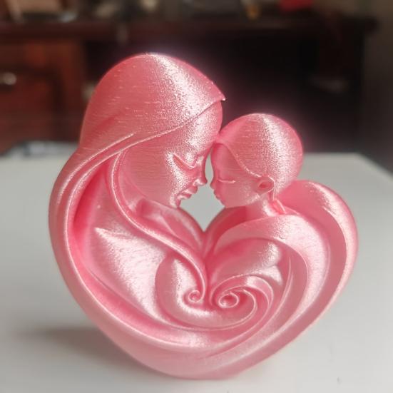 Mini Size Ornament 3D Printed Matte Texture Figure Abstract Maternal Love Heart Sculpture