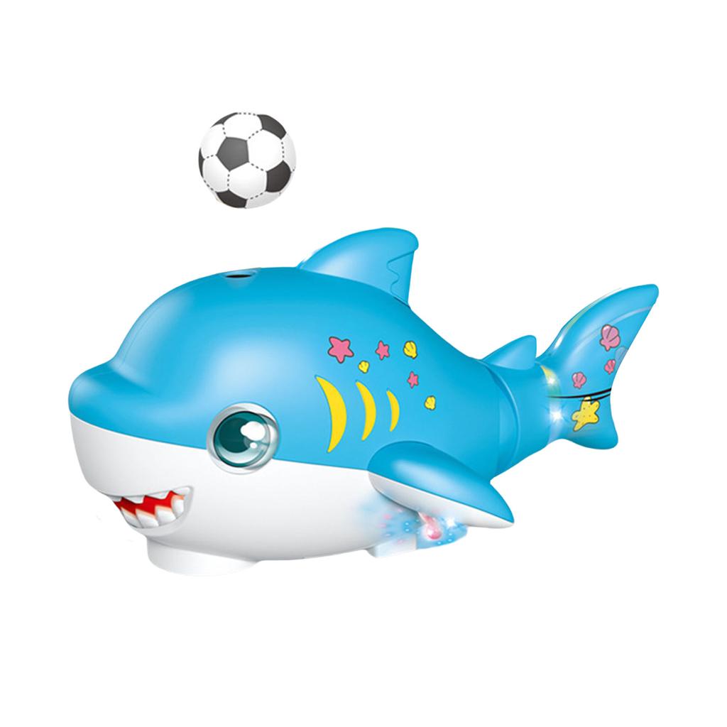 Fun Blowing Ball Swinging Shark Toy for Baby Sensory Development and Encouraging Crawling with Music Light Creative Gift