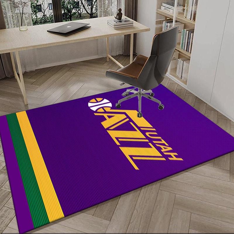 Jazz Basketball Team Carpet, Kitchen Rugs, Yoga Mat, Non-Slip Mats, Rug for Bathroom, Living Room bedroom, Camping Rugs Christmas Gift