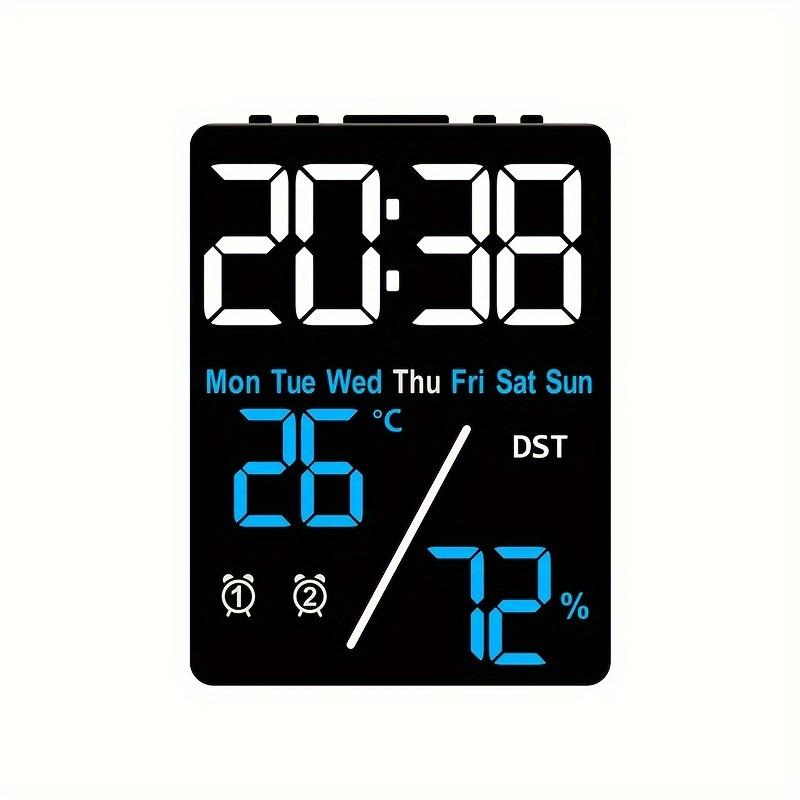 1PC small LED art clock mall LED Alarm clock Gift Multi-function electronic clock Simple set temperature and humidity clock for