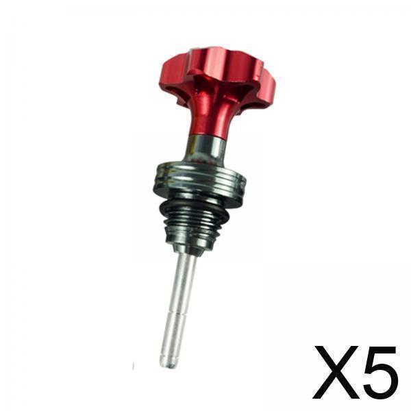 5xGeneric Engine Oil Dipstick Cap for 125cc Motorbike Easy Installation Sturdy Red