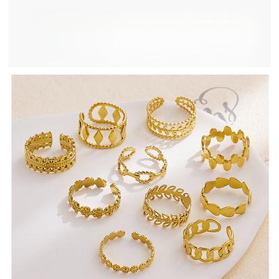 Schlichter Ring Hohlöffnung Verstellbarer Ring für Damen