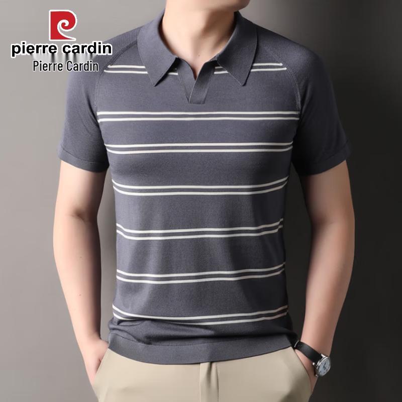 Pierre Cardin Men s Striped Knit Polo T-shirt XL