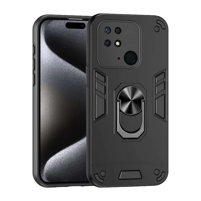 Armor Funda Für Xiaomi Redmi 10C Hülle Hart PC Silikon Stoßfest Rückseite für Redmi10C 10 C Auto Magnetring Ständer Coque