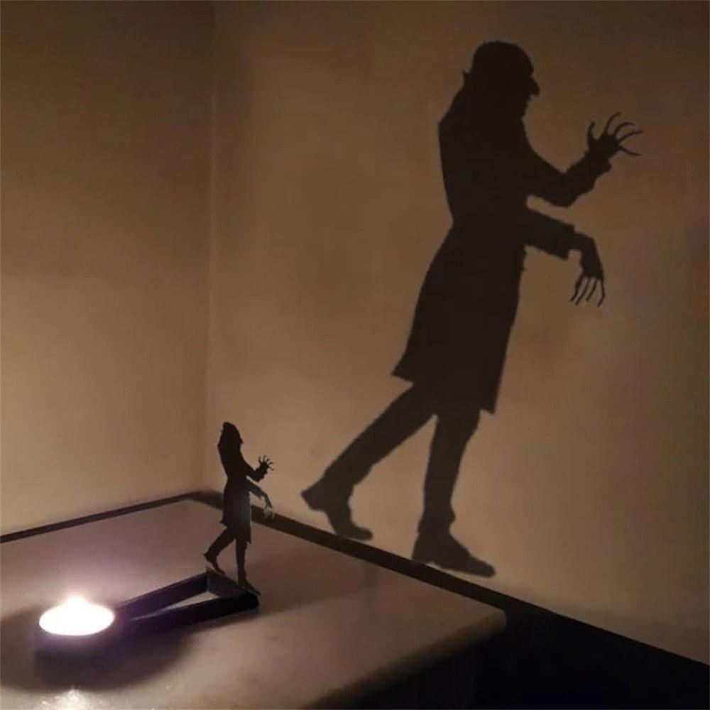 Funny Shadow Projector Candle Stand Black Candle Holder Shadow Projectors Candlestick Holders
