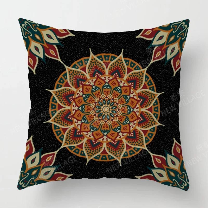 Fall Home Decor Autumn Living Room Throw Pillow Cover Sofa Boho Cushion Cover   Mandala