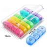New Convenient Medicine Storage Box Seven Days 14/21/28 Grid Black Medicine Storage Box Plastic Storage Box Home Organizer