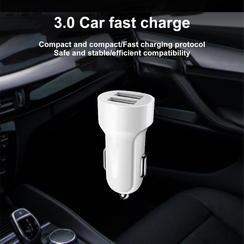 Intelligent Car Charger Rapid Car Charging Solution Double USB Car Fast Charging Adapter with Multiple Safe Protections
