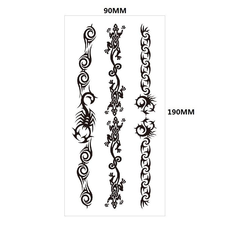 English Tattoo Sticker Feather Red Lip Totem Arm Circle Set Simulation Waterproof Tattoo Sticker