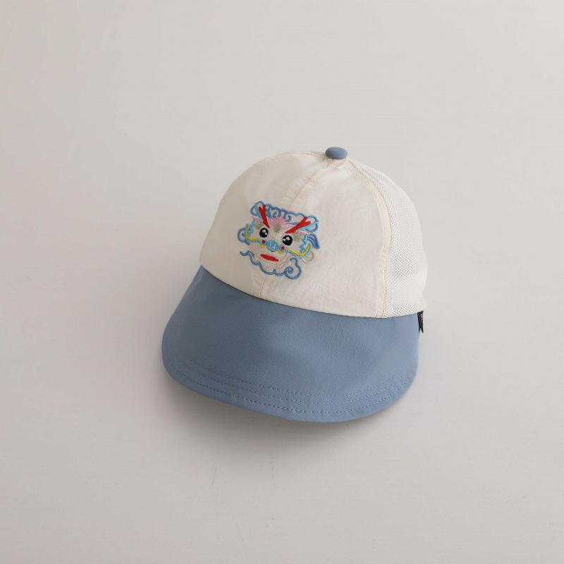 Summer Mesh Brim Sun Protection and Sunshade Baby Hat for Boys and Girls Quick-Drying Kids Baseball Cap