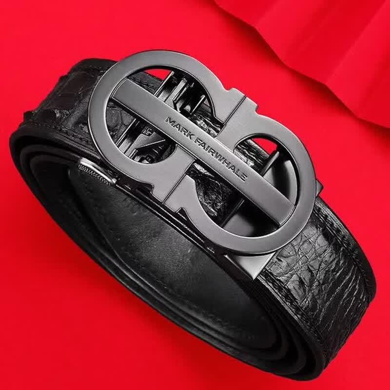 MARK FAIRWHALE Men s Genuine Crocodile Leather Belt
