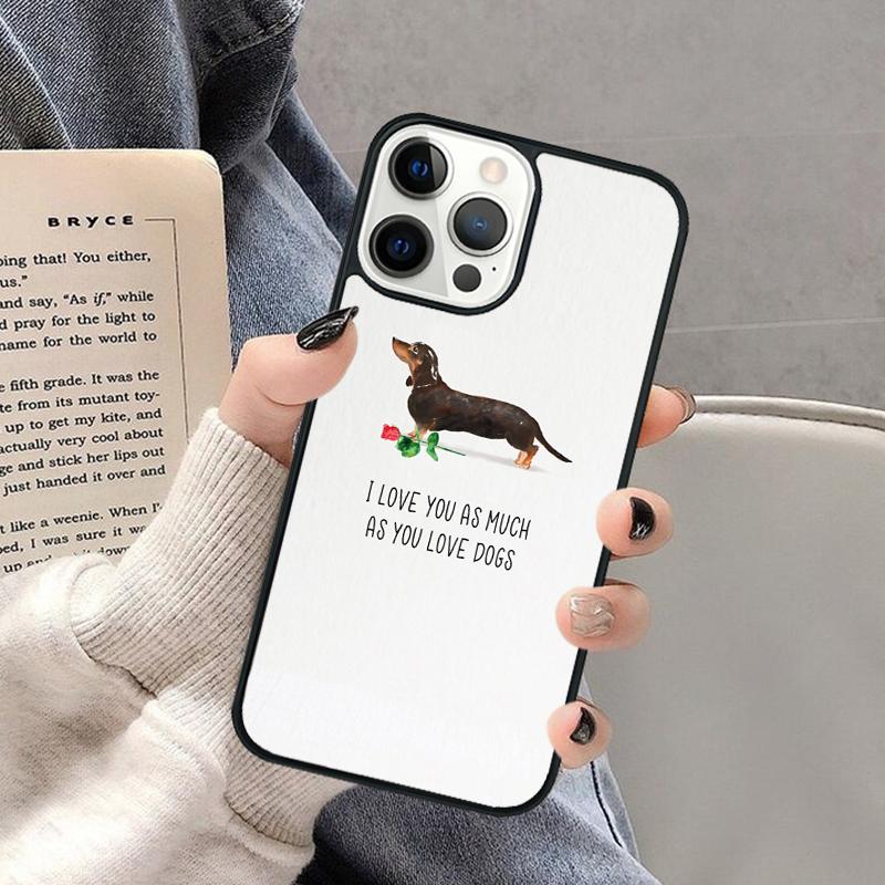 Dackel Würstchen Kunst Handyhülle für iPhone 17 Air 16 16e 15 Plus für Apple 13 11 12 14 Pro Max Hülle coque Schale