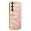 For Samsung Galaxy S23 Phone Case Carbon Fiber Textured Electroplated TPU Back Cover