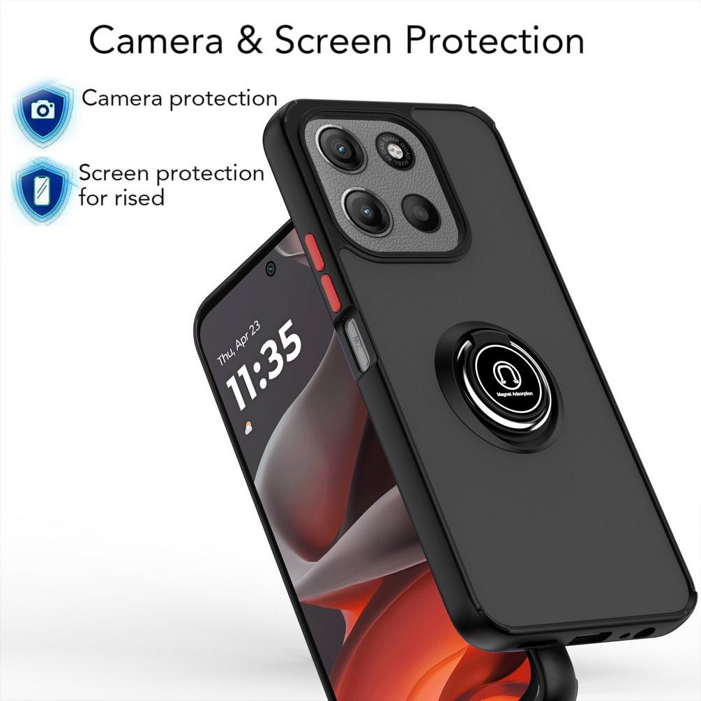 Rotatable Bracket Case for Moto G15 G05 G75 G55 G35 G85 G34 G24 G04 G84 G54 G13 G23 G53 G32 G60 G30 G20 G10 Finger Ring Cover