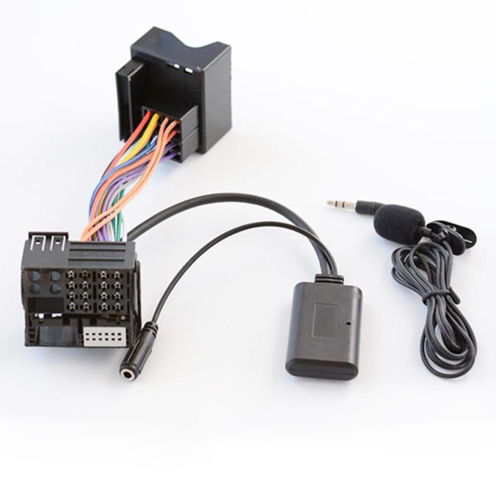 Compatible with Benz Car Audio: CD & Bluetooth Music Lossless Plug-and-Play with MIC Wiring Harness, AUX-in 20 30/50A
