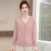 New spring and autumn thin sweater bottoming shirt, mid-mother spring vacation two-piece knitted long-sleeved shirt