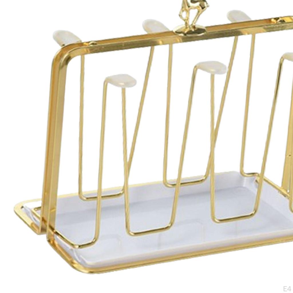 Bottle Drying Holder Cup Cookware Draining Organizer Rack Glass Drain Tray for
