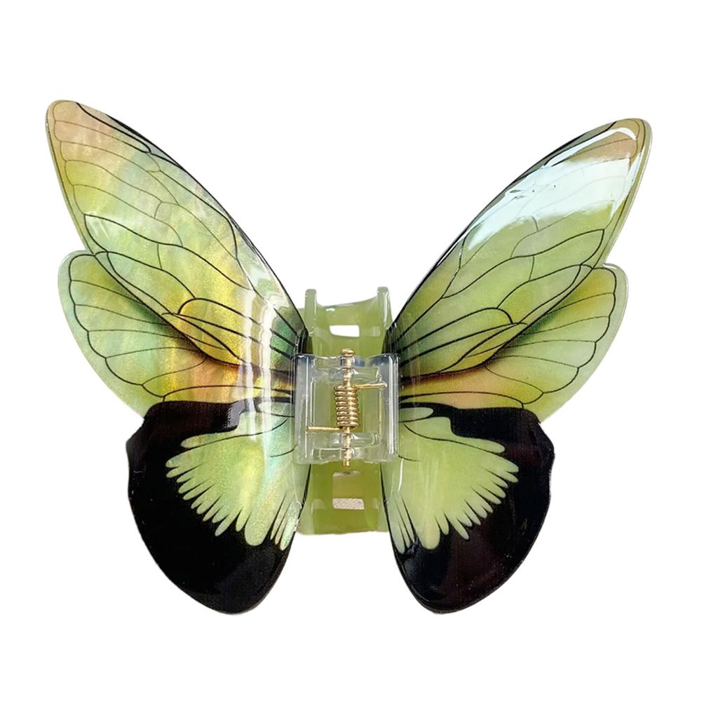 Simulation Butterfly Hair Clip Elegant Hair Claw Barrette Acrylic Hair Accessory for Girls Spring Clamp Hair Accessory