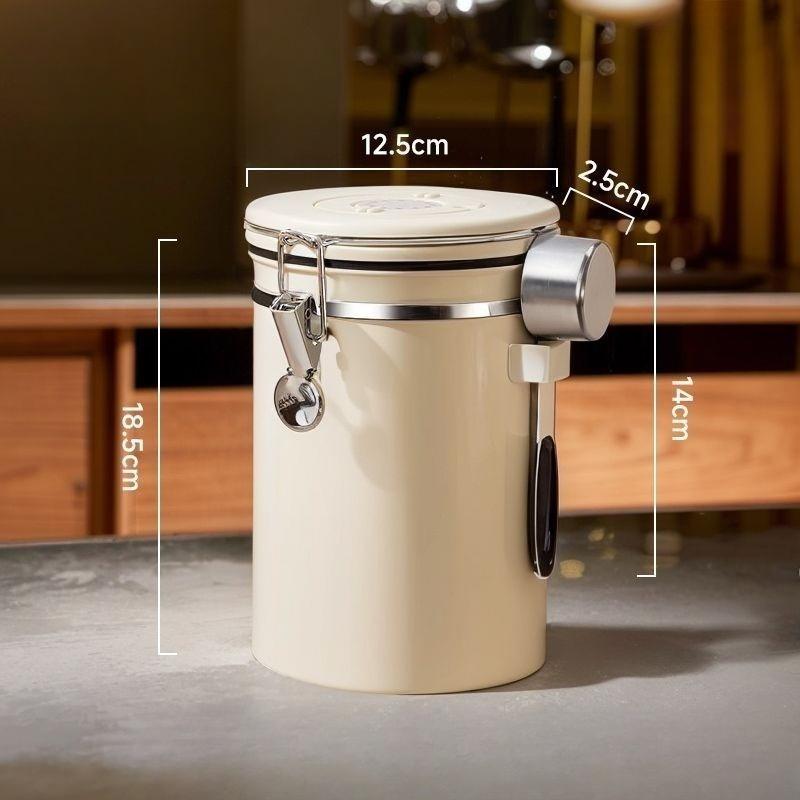 Coffee Beans Vacuum Storage Jar Stainless Steel Jars Aesthetic Hermetic Grains Container Elegant Luxury Nut Containers with Lid
