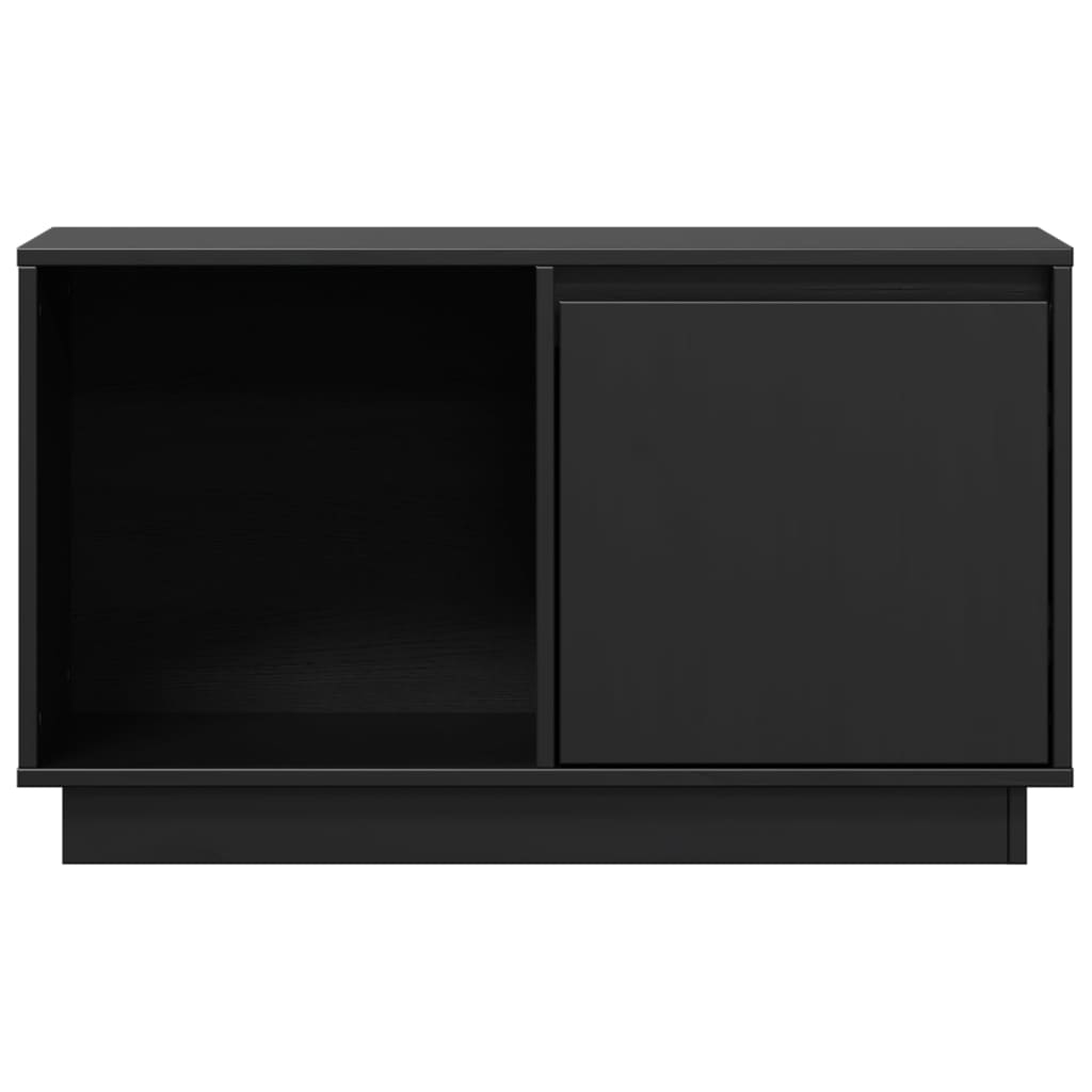 Vidaxl TV Cabinet, Black, 74X35X44 Cm, Solid Pine Wood