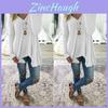 Elegant Plus Size Women Long Sleeve Loose Blouse With Baggy V Neck Tunic T Shirt