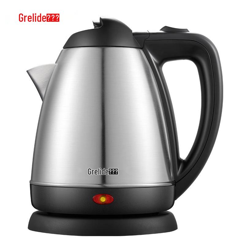 Grelide 1.2L 304 Stainless Steel Electric Kettle CN plug (adapter included)