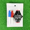 Golf Ball Line Marker, Putting Alignment Tool with 2 Pens, Portable Golf Training Aid for Accuracy Improvement
