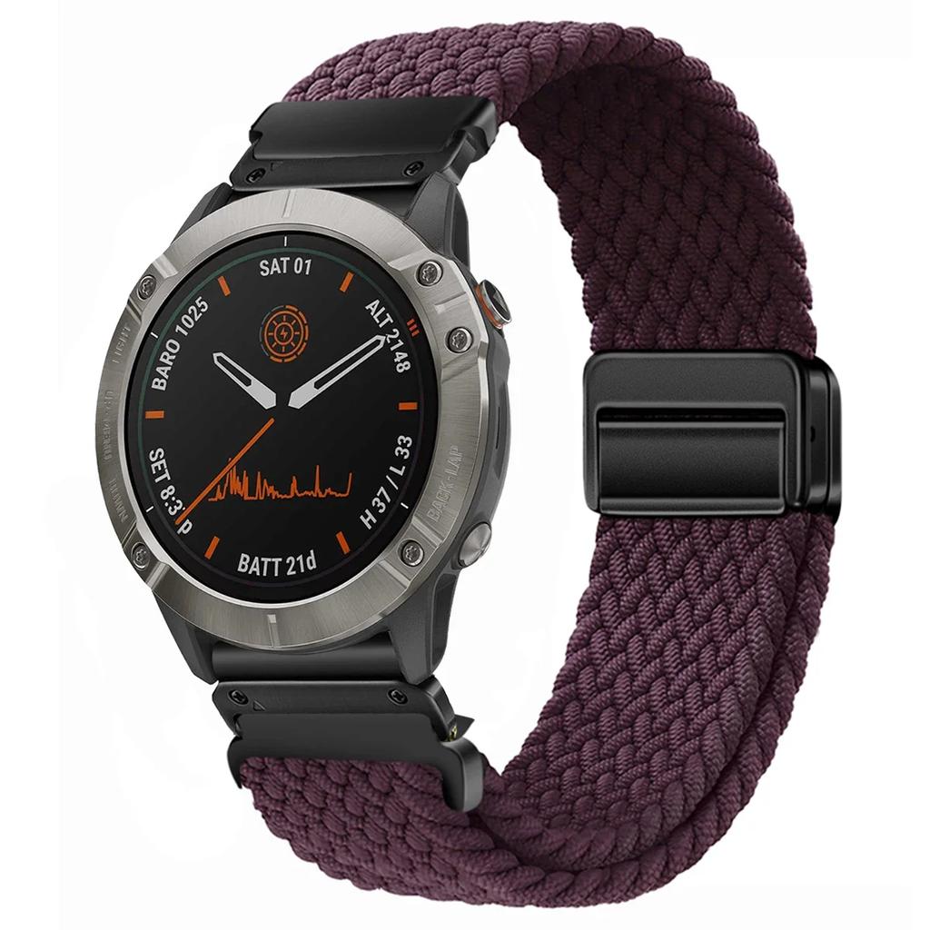 22 26mm Elastic Quick Fit Nylon Strap Enduro2 Wristband For Garmin Fenix5 5XPlus 6 6XPro 7 7XPro 8 Bracelet Tactix7Pro WatchBand