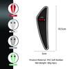 For Volkswagen MNNJ14Pcs PVC Soft Rubber Blade Shaped Auto Car Door Corner Anti-collision Sticker For Volkswagen VW Golf 4 7 GTI Tiguan Passat B5 B6
