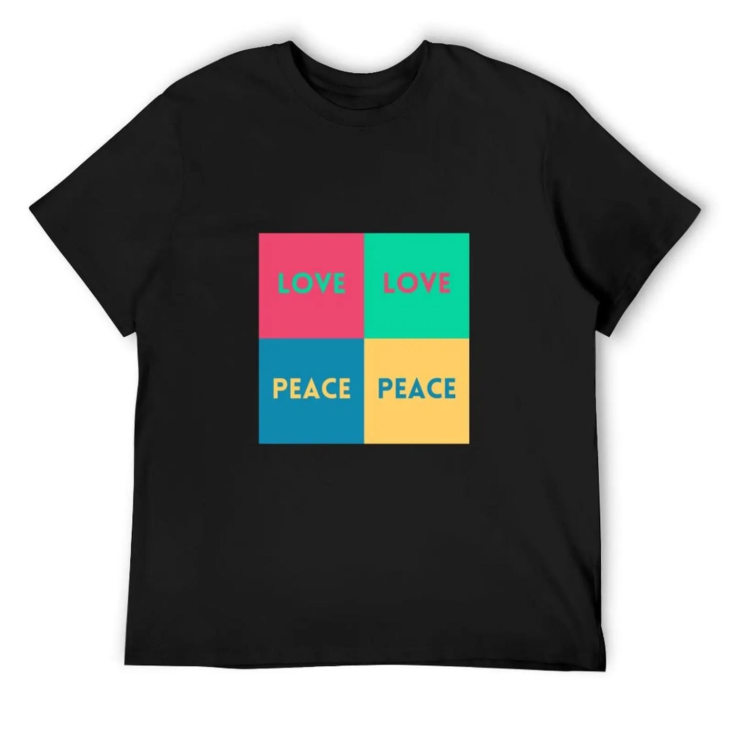 love love peace peace T-Shirt oversized graphic tee customs design your own blacks shirts graphic tee mens vintage t shirts S