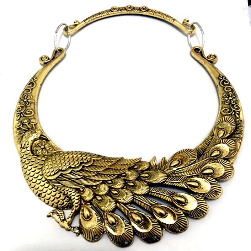 And Peacock Dragon Vintage Pendant Necklace For Ethnic Style Accessories Costume