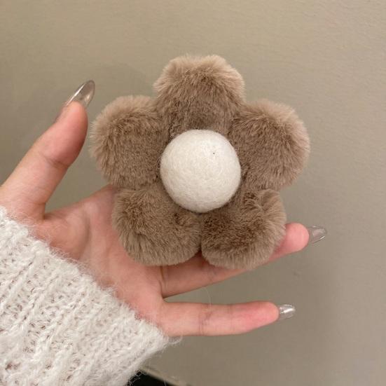 Haarkralle Plüsch Blume Form Haarspange Hinterkopf Haarklammer Leichtgewicht Damen Haarstyling-Werkzeug Haaraccessoires