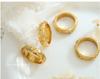 Retro Sun & Moon Zircon Ring: 18K Gold-Plated Titanium Steel for Men & Women