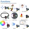 Freenove 4WD Smart Car Kit for Raspberry Pi with Face Line Light Obstacle App and Servo Pi Not 5, 4, B, 3, B+, Zero, 2, W, Tracking, Tracking,