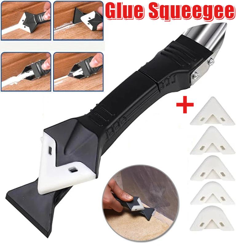 Multi Functional Three In One Silicone Scraper. Detachable Glue Head, Remove Residual Glue Stains, Beautiful Seams