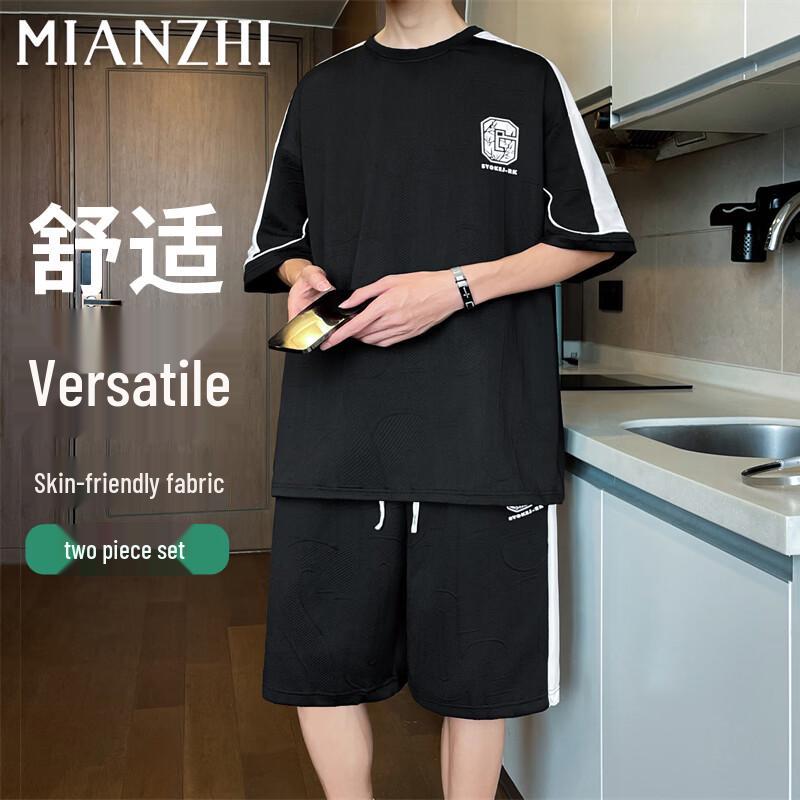 MianZhi Men s Summer Casual Short Sleeve Collection M