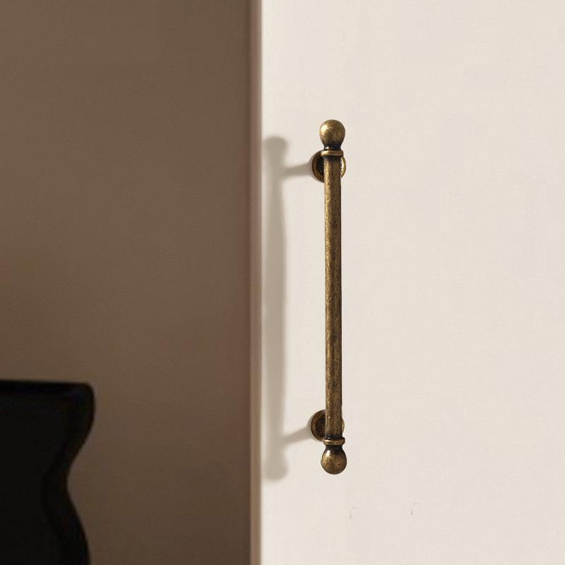 1PC Roll Plated Single Hole Handles Zinc Alloy Handle Heavy Duty Wardrobe Handles Solid Zinc Antique Brass Knobs